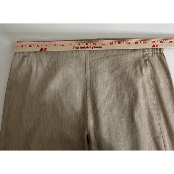 J Jill L Tall Pants Khaki Tan Linen Stretch Macadamia New NWT Elastic Waist - Picture 7 of 10
